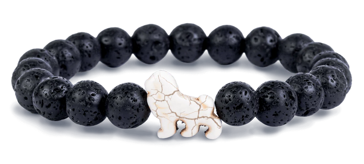 Fahlo Lion Lava Stone Bracelet