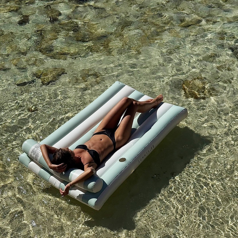Luxe Lilo Green Stripe Float