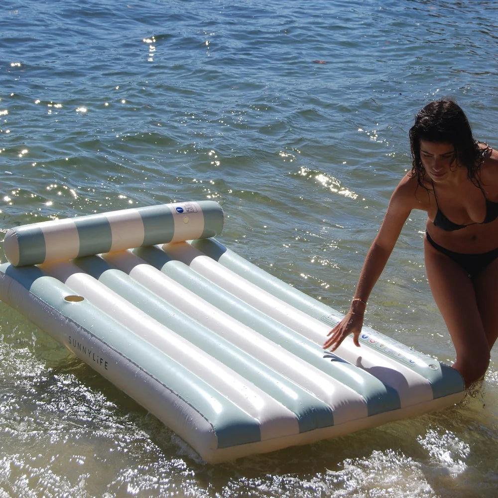 Luxe Lilo Green Stripe Float