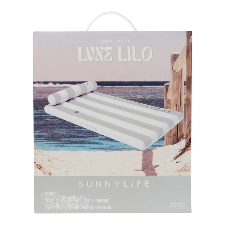 Luxe Lilo Green Stripe Float