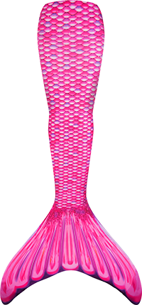 Malibu Pink Mermaid Tail Size 8 w/ Jr. Monofin