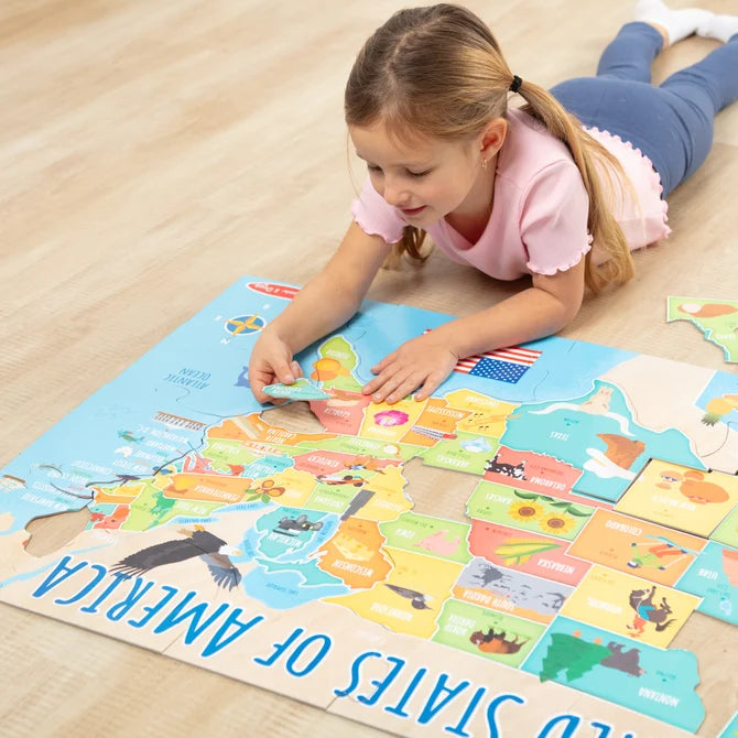 USA Map Floor Puzzle 51pc
