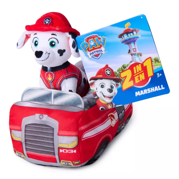 Paw Patrol 2 in 1 Plush Marshall With Fire Truck