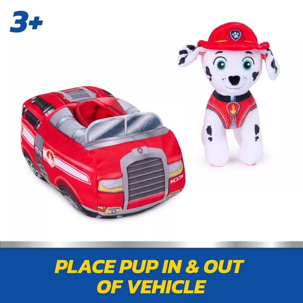 Paw Patrol 2 in 1 Plush Marshall With Fire Truck