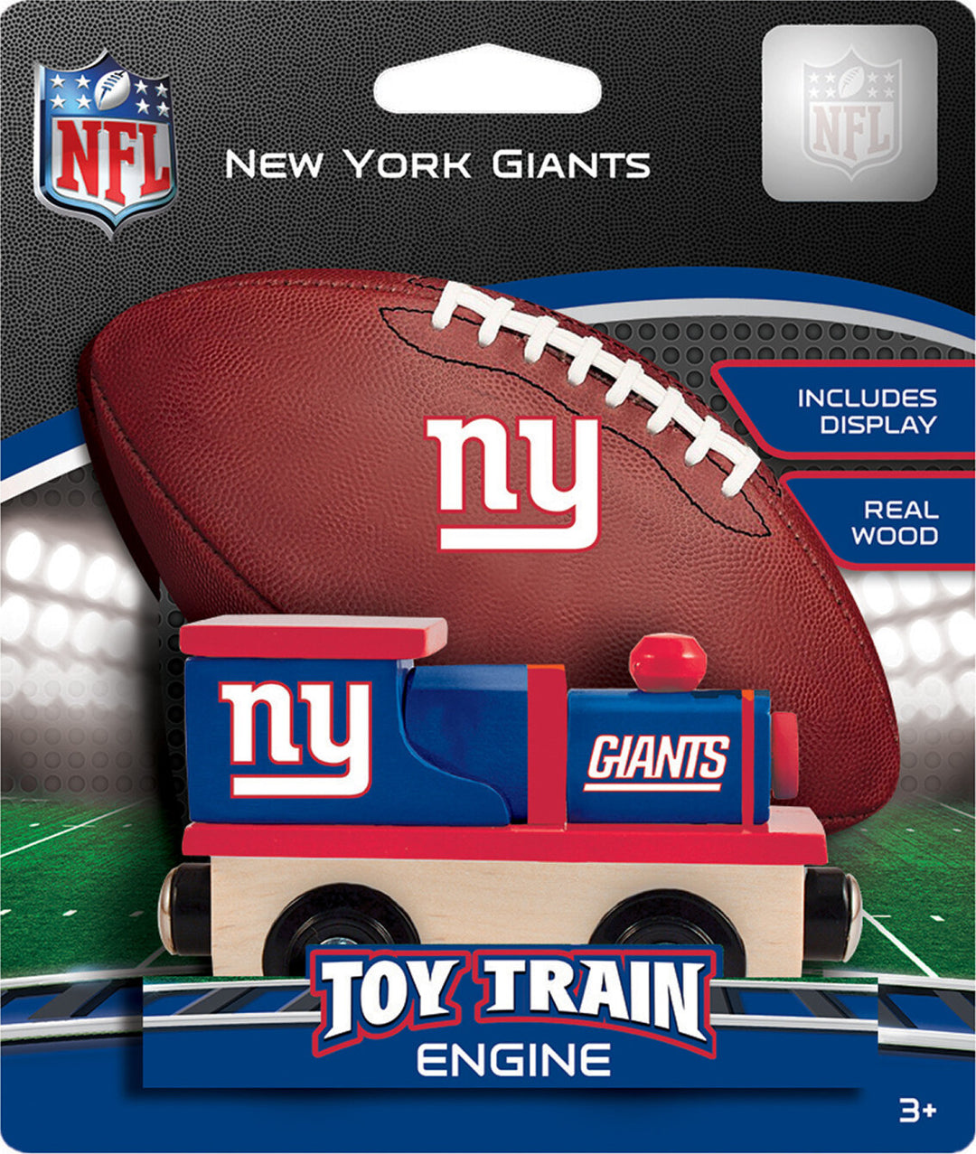 New York Giants NFL Wood Train Engine