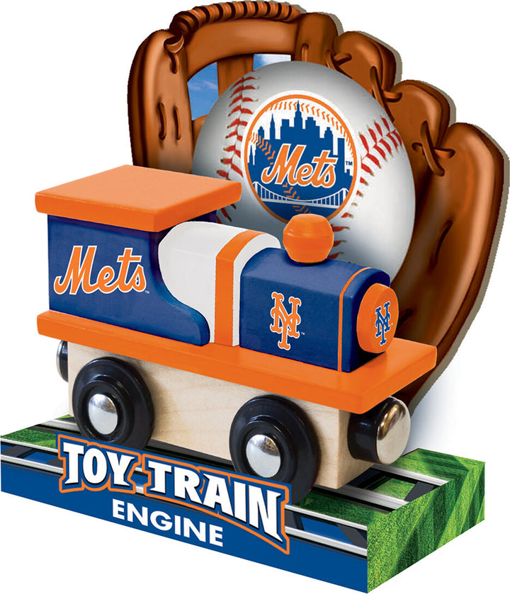 New York Mets MLB Wood Train Engine