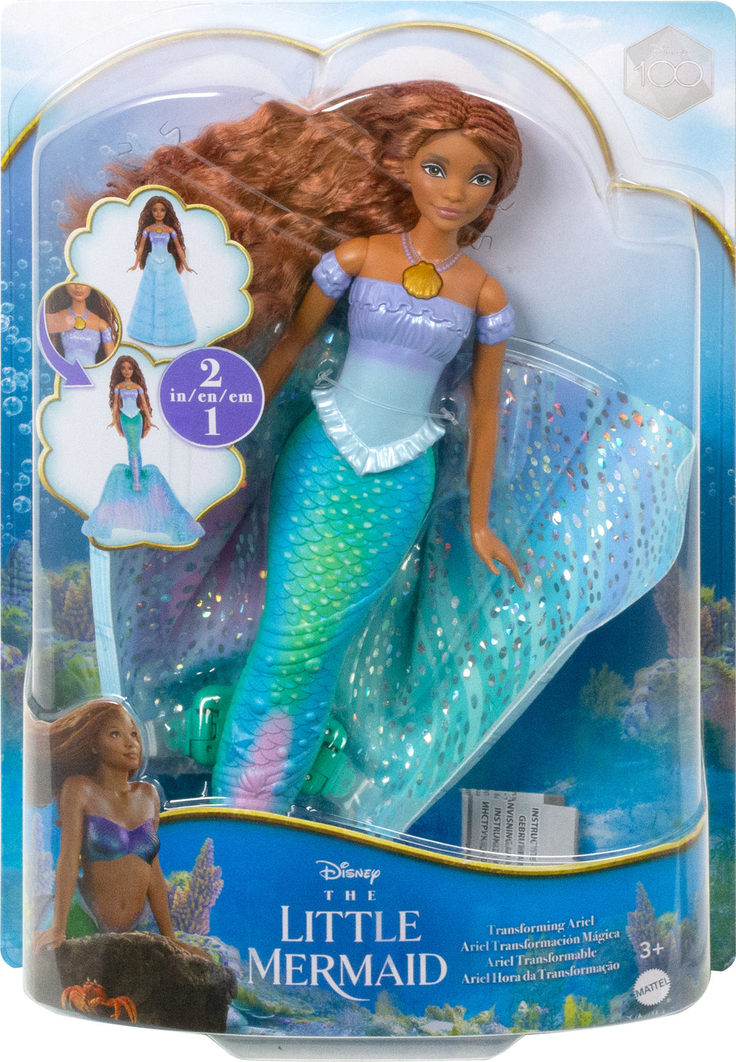 Mattel Disney The Little Mermaid Transforming Ariel Doll