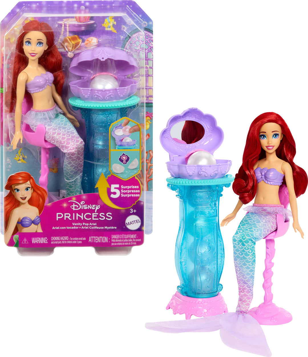 Disney Princess Vanity Pop Ariel Doll & Accessory