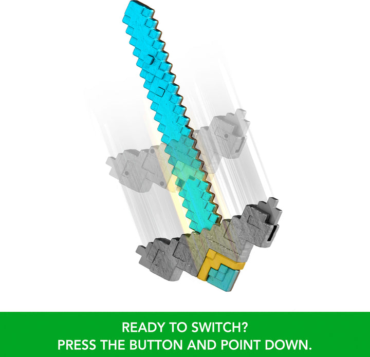 Minecraft Click and Switch Sword and Pickaxe Role-Play 2-in-1 Toy
