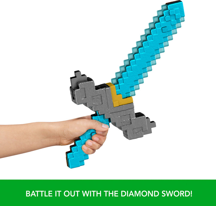 Minecraft Click and Switch Sword and Pickaxe Role-Play 2-in-1 Toy