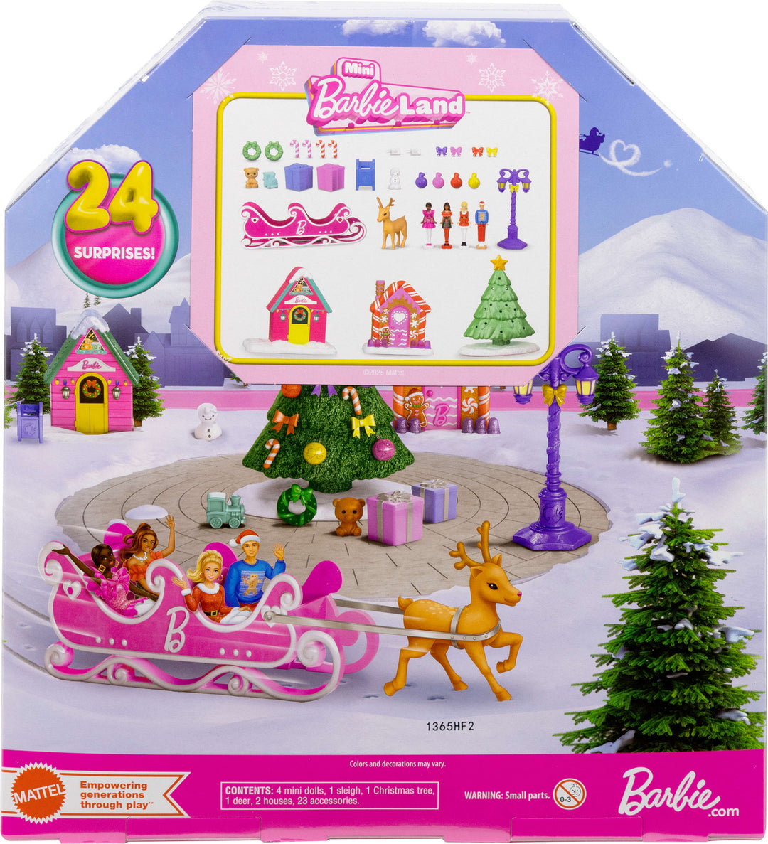 Barbie Mini BarbieLand Collectible Advent Calendar with 1.5-Inch Dolls & 24 Days of Surprises