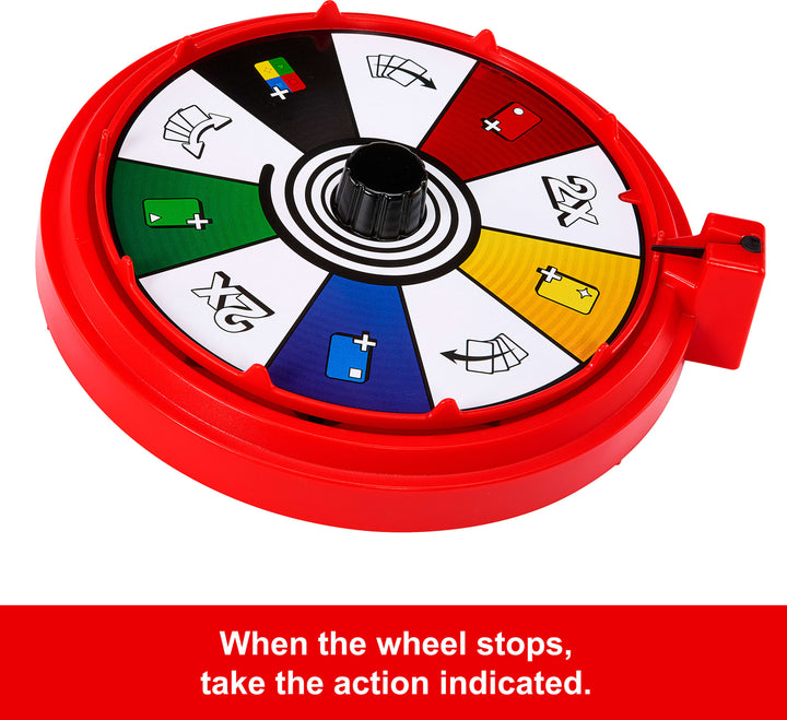 Mattel UNO Spin Card Game for Kid, Adult & Family Nights, Classic Play with Spinner