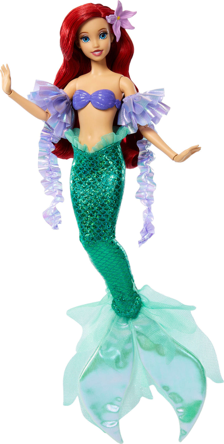 Disney Princess Sparkling Princess Series Mermaid Ariel Fashion Doll with Removable Tail & Sleeves