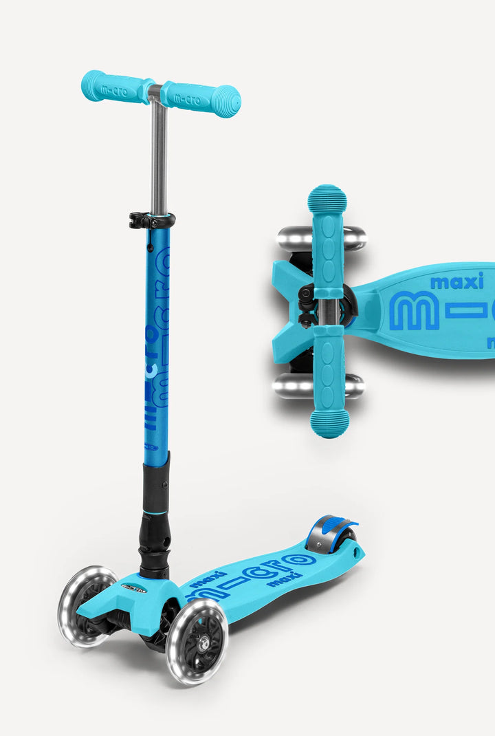 Maxi Bright Blue Foldable LED Scooter