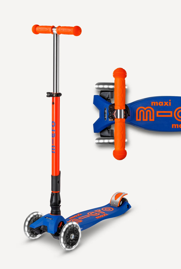 Maxi Neon Orange/Navy Foldable LED Scooter