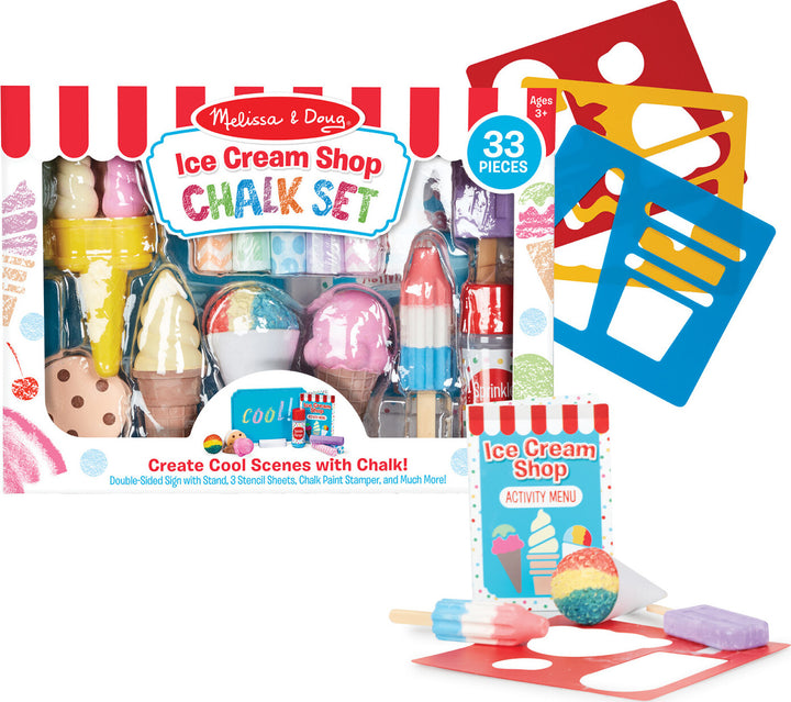 Ice Cream Shop Chalk Play Set