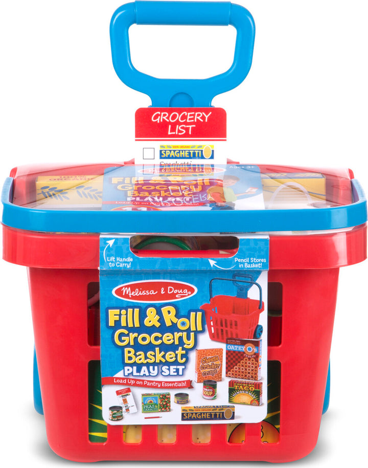 Fill & Roll Grocery Basket Play Set