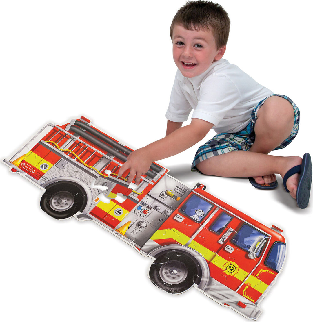 Giant Fire Truck Floor Puzzle - 24 Pieces