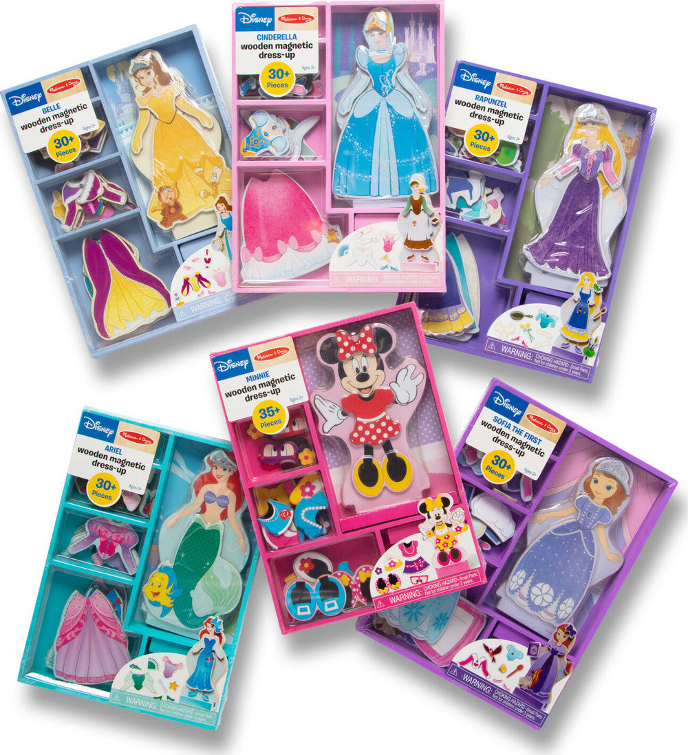 disney princess deluxe wooden magnetic dress up Sleeping Beauty & Snow White Wooden Magnetic Dress-Up