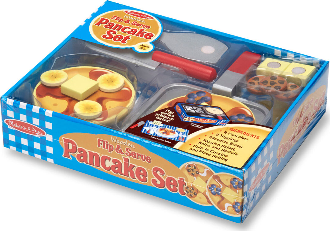 Wooden Flip & Serve Pancake Set
