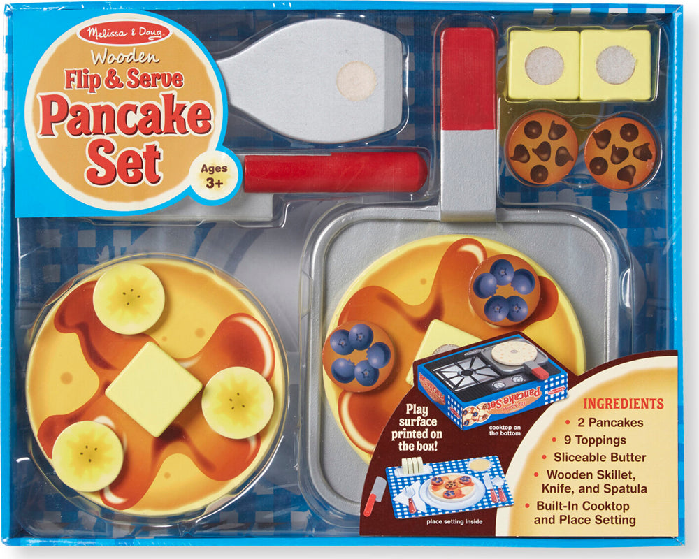 Wooden Flip & Serve Pancake Set