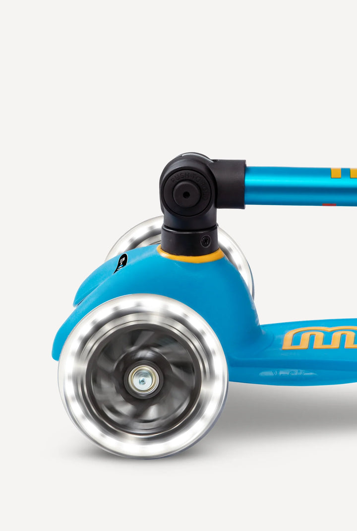 Mini Ocean Blue Foldable LED Scooter