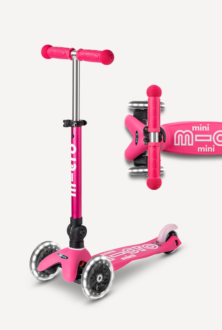 Mini Pink Foldable LED Scooter