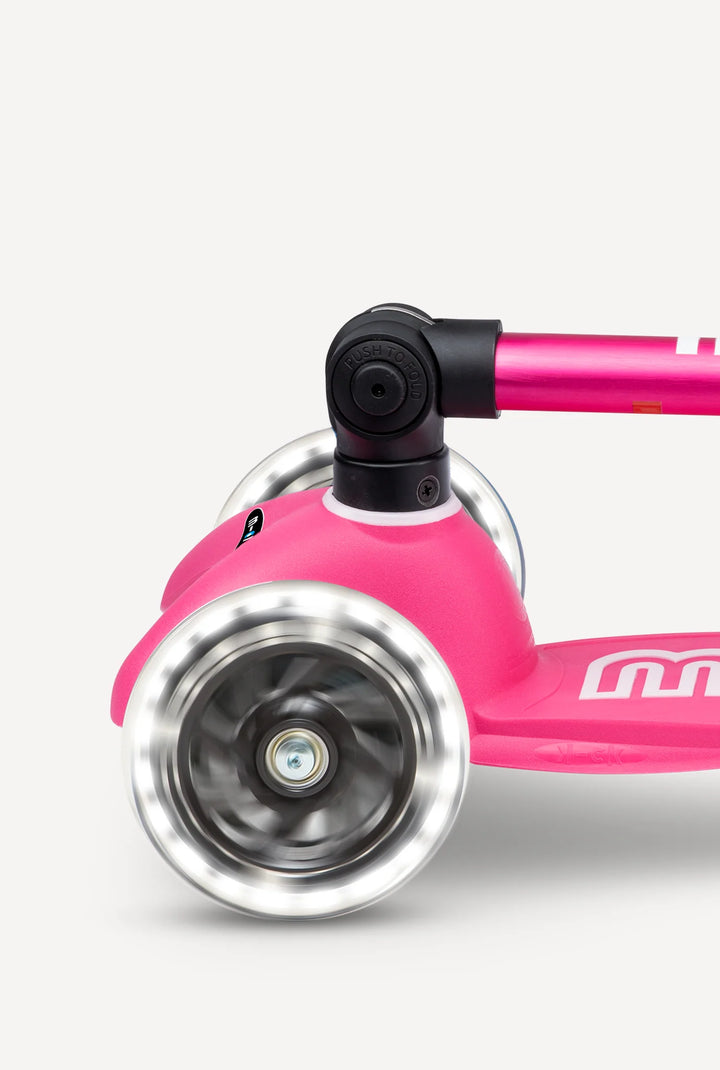 Mini Pink Foldable LED Scooter