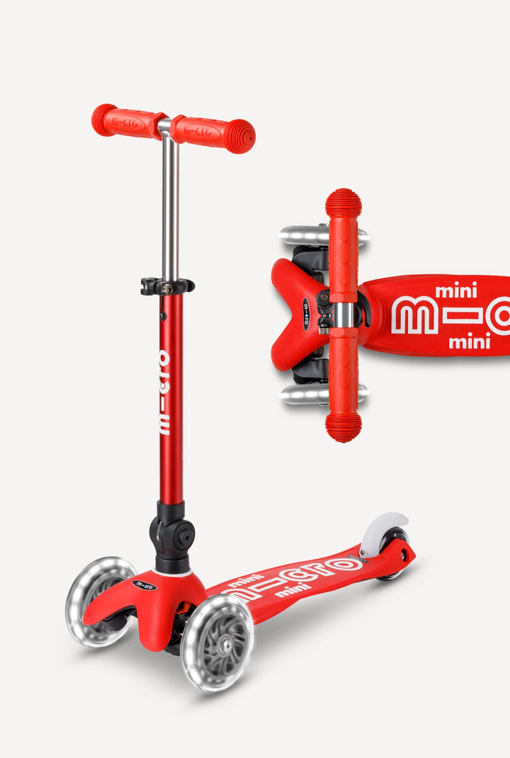 Mini Red Foldable LED Scooter