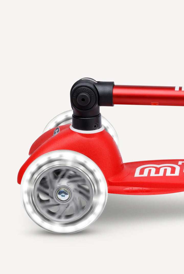 Mini Red Foldable LED Scooter