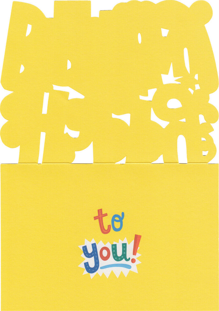 Happy Birthday Letters Die-Cut Card