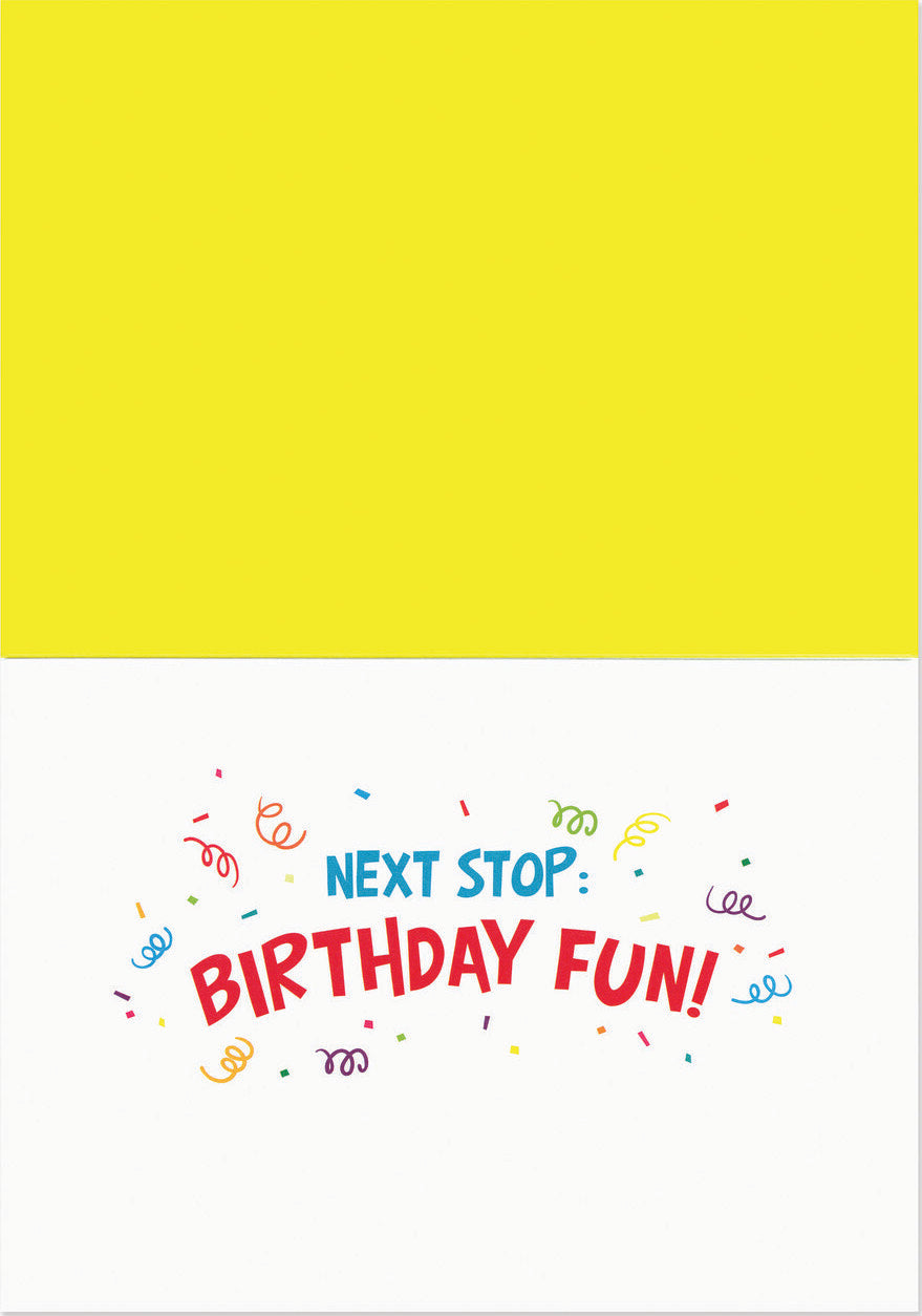 Dog Party Bus Birthday Card