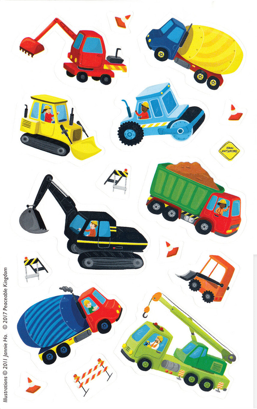 Construction Trucks Stickers