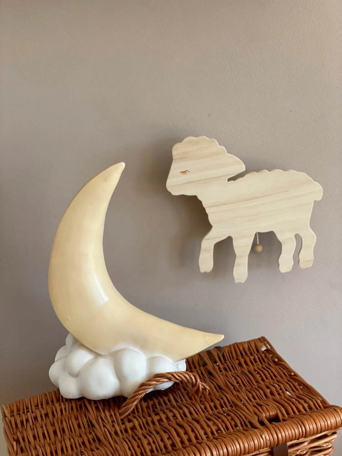Crescent Moon Lamp W/Plug