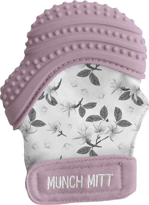 Munch Mitt Baby Teething Mitten (Lilac Bloom)