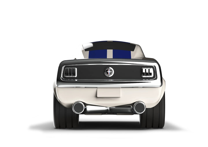 Beige Ford Mustang Racing Car
