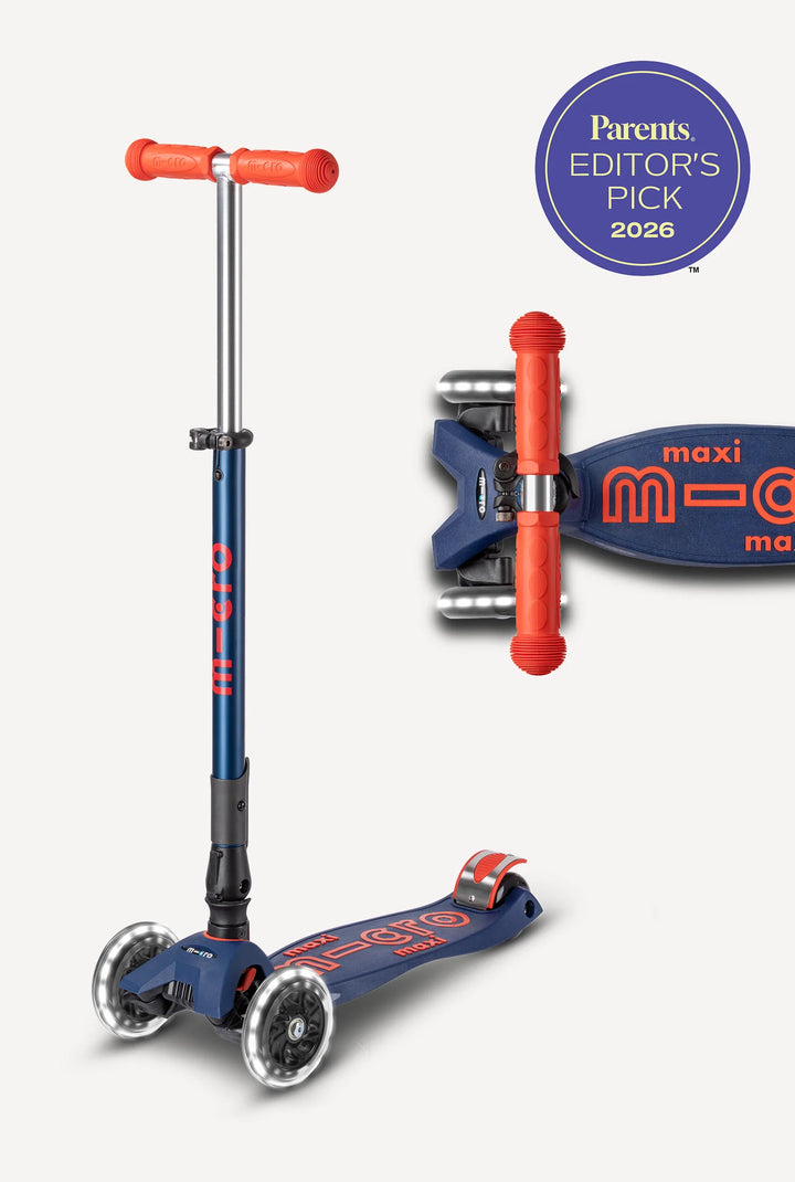 Maxi Navy Blue Foldable LED Scooter