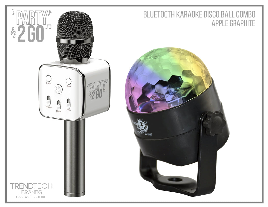 Party 2Go Karaoke & Disco Ball Combo