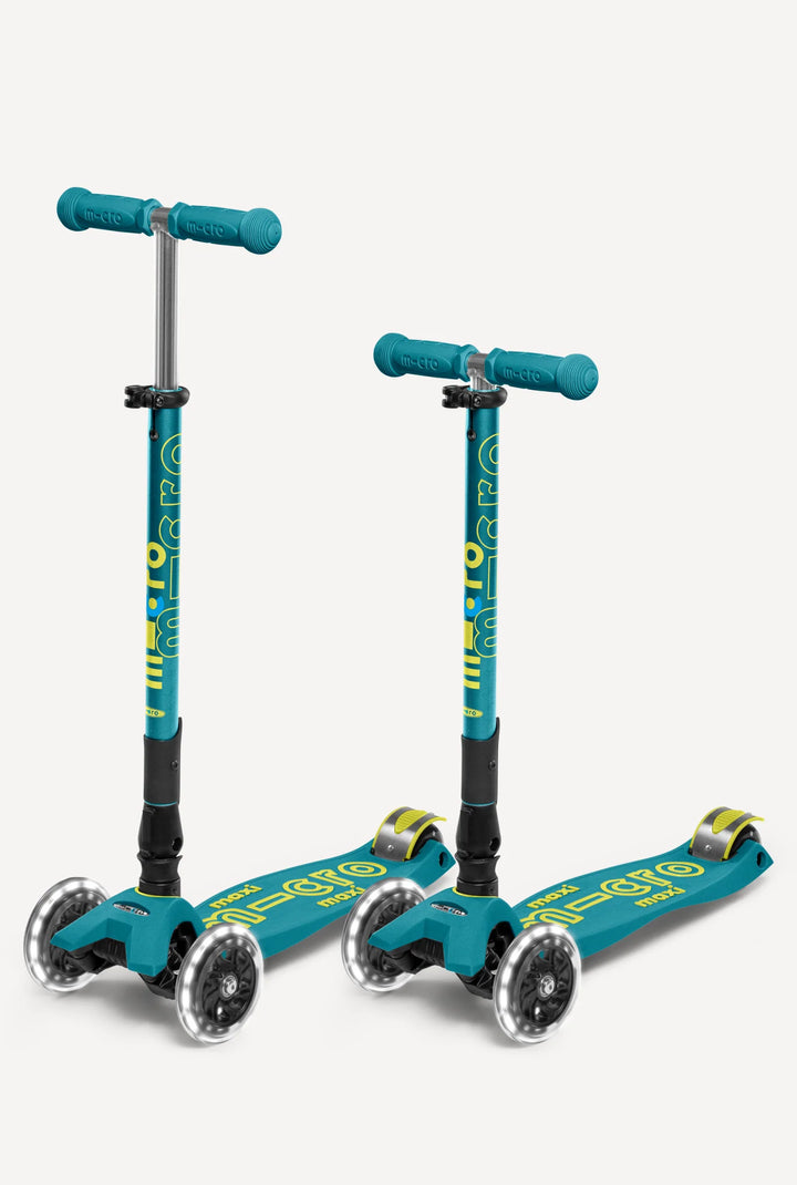 Maxi Petrol Green Foldable LED Scooter