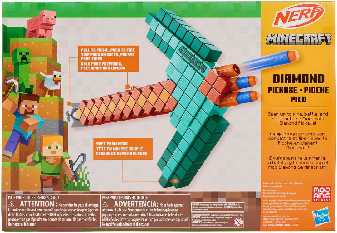 Nerf Minecraft Diamond Pickaxe
