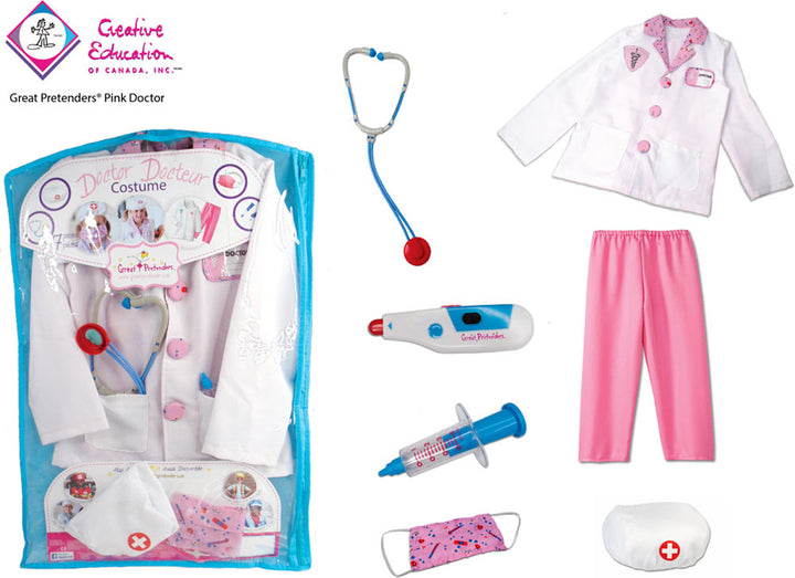 Pink Doctor Set with Accessories (Size 5-6)