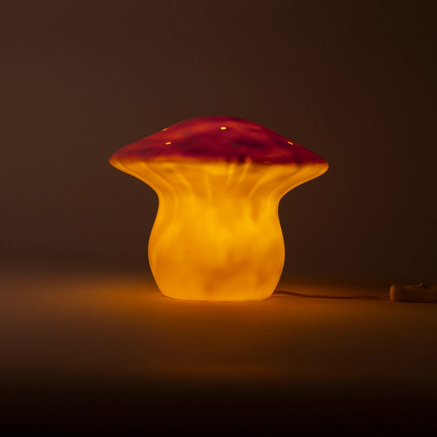 Medium Mushroom Pink Lamp W/Plug