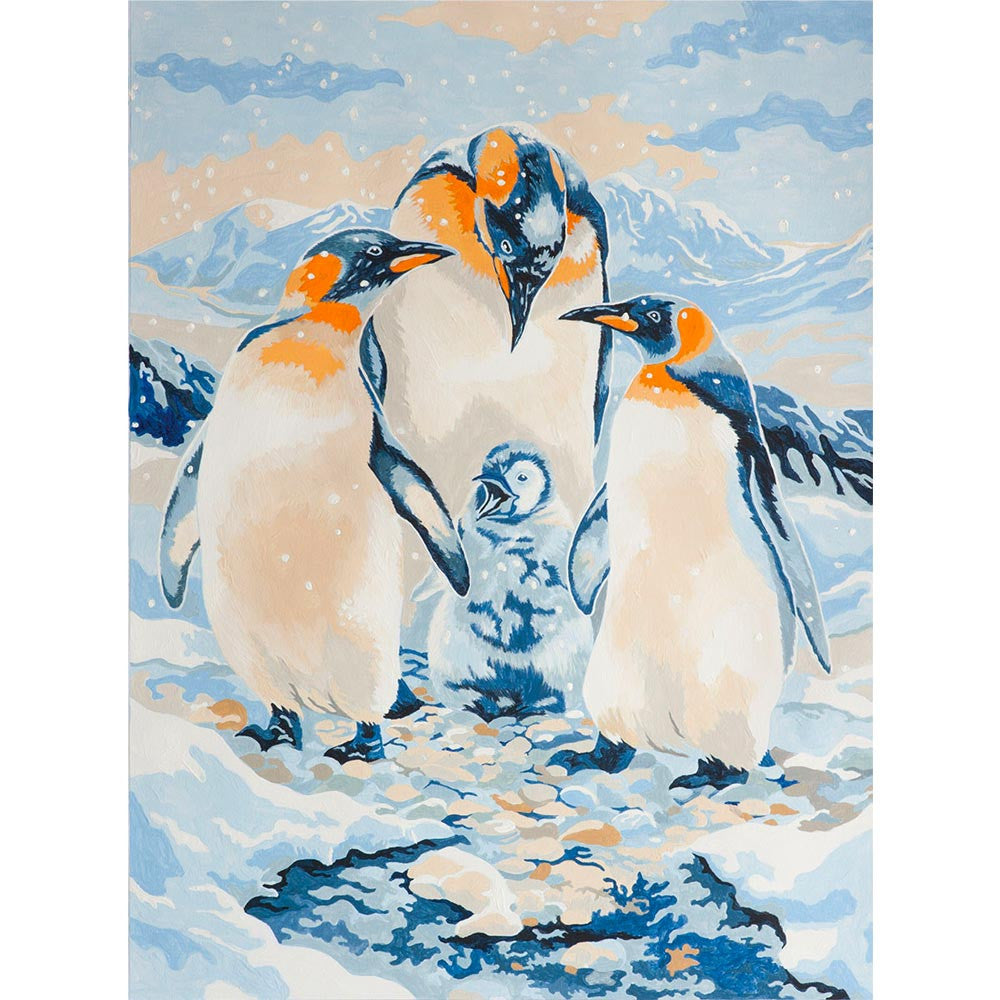 Paint by Number Jr Red Penguin Family