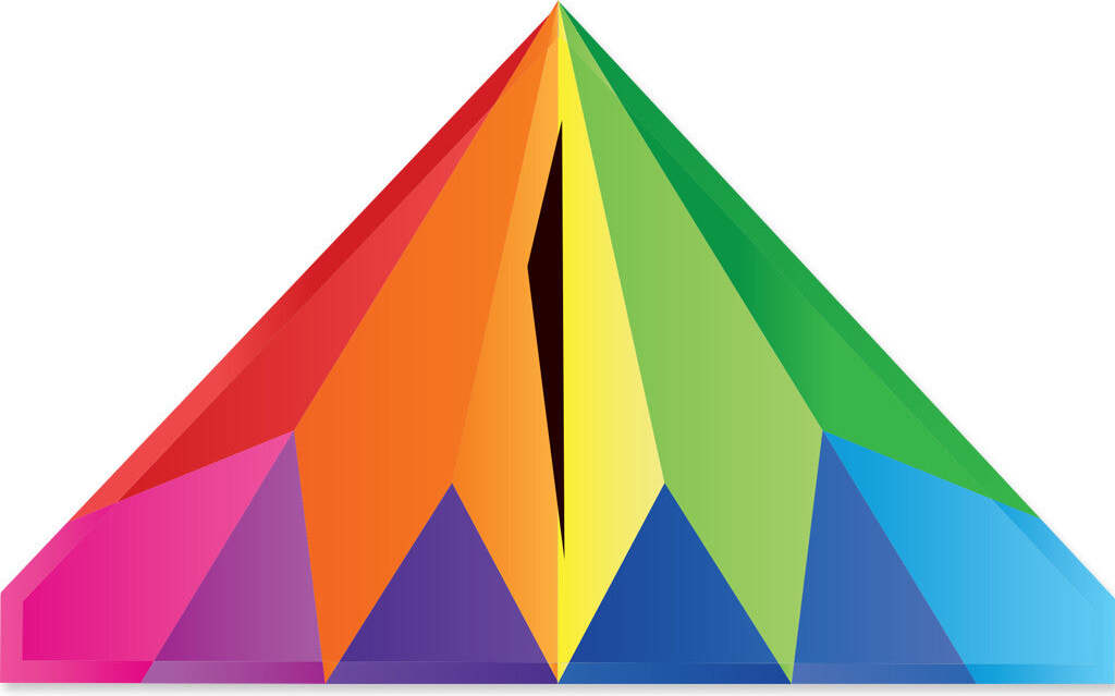 56 In. Delta Kite - Rainbow Prism (Bold Innovations)