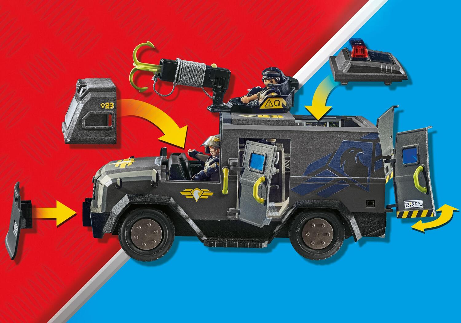 ミリタリー playmobil special Playmobil Usa Off-Road Action Weekend Warrior (58pcs) [PLM70460