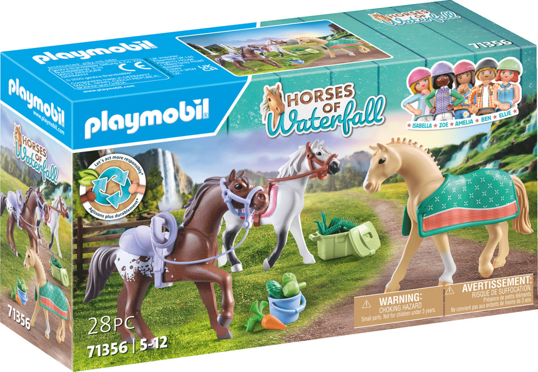 Playmobil Three Horse Set: Morgan, Quarter Horse & Shagya Araber