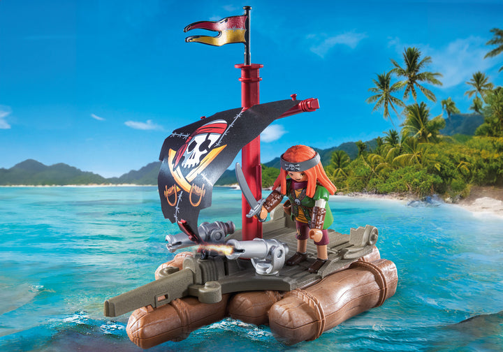 Pirate Raft with Treasure