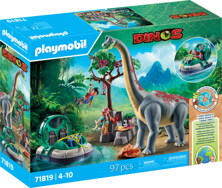 Brachiosaurus with Hovercraft