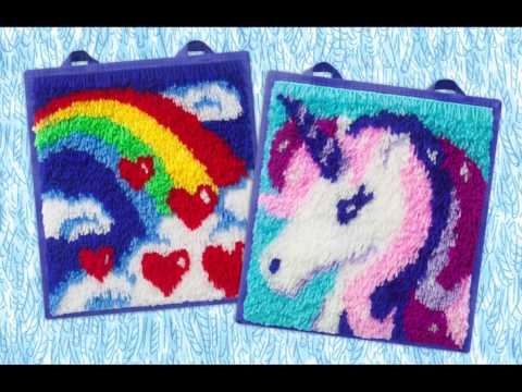 LatchKits Unicorn Mini-Rug Craft Kit