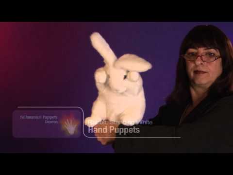 Standing White Rabbit Hand Puppet